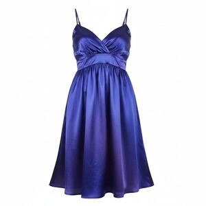 Ruby Rox Ombre Bubble Hem Dress S Purple Blue Womens Satin Cocktail Y2K Party
